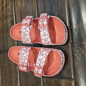 Pink floral sandal